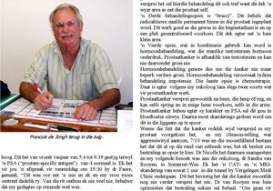 Francois de Jongh My stryd teen Prostaatkanker 